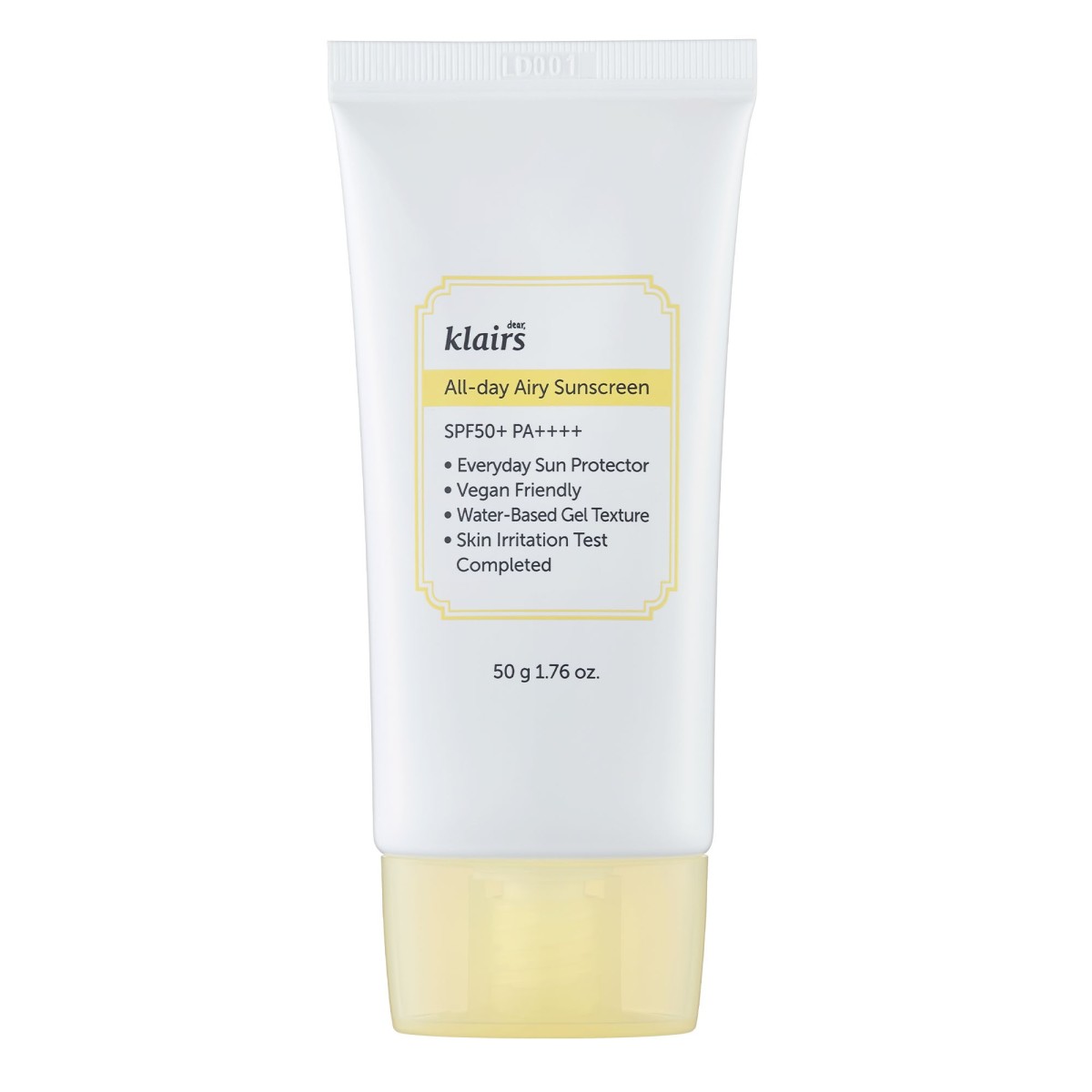 Protetor solar facial SP50+ PA++++ invisível - Klairs | MiiN Cosmetics