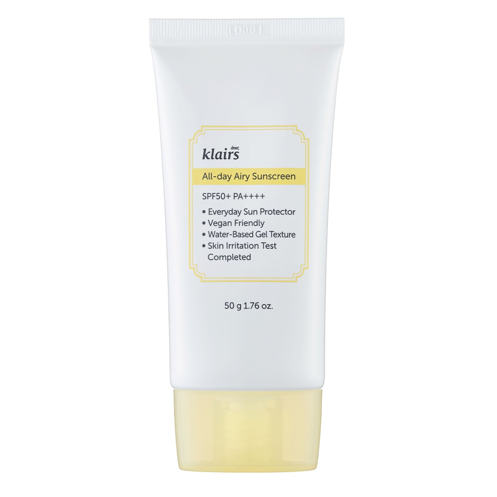 Protetor solar facial SP50+ PA++++ invisível - Klairs | MiiN Cosmetics