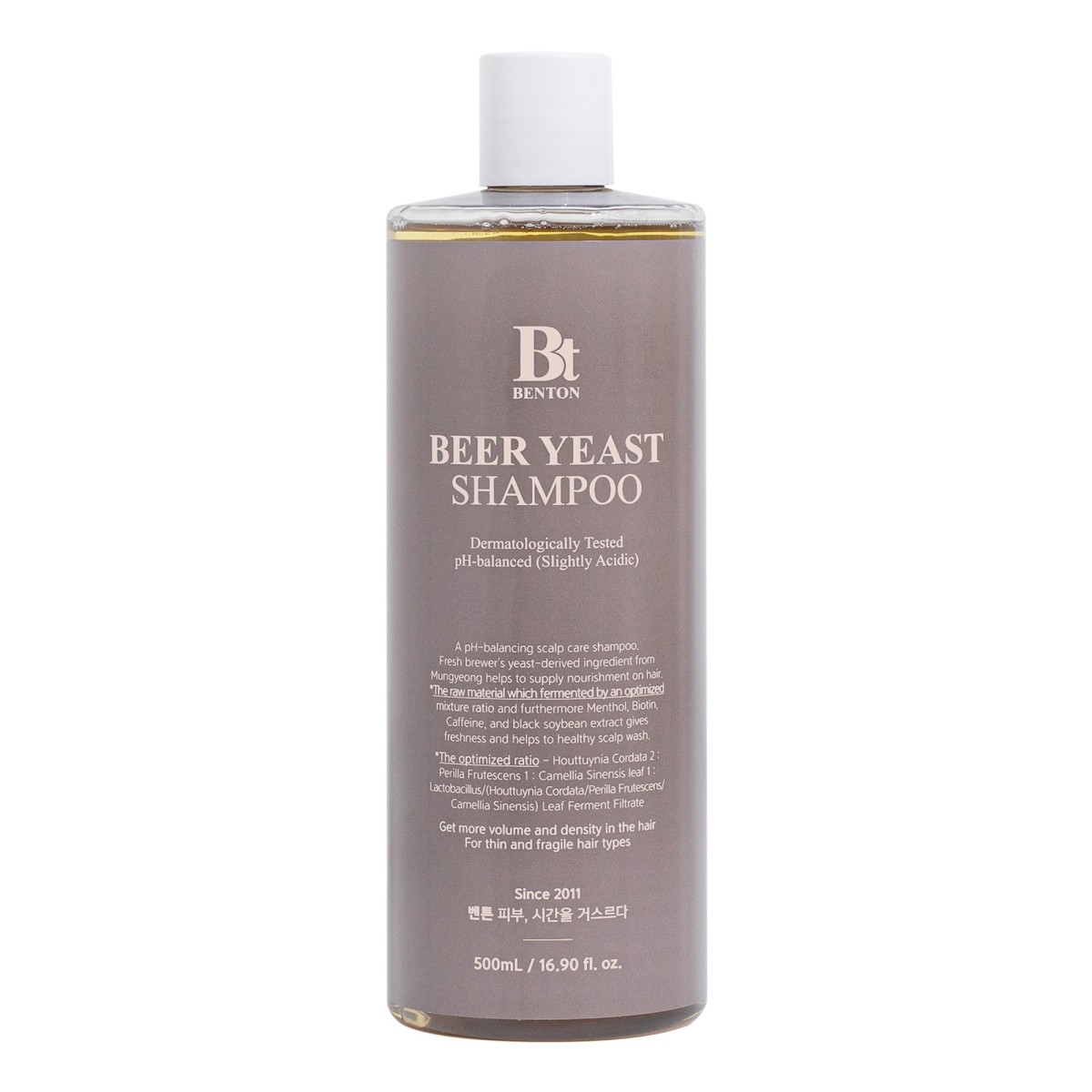 Champô com levedura de cerveja - 500 ml - Benton | MiiN Cosmetics