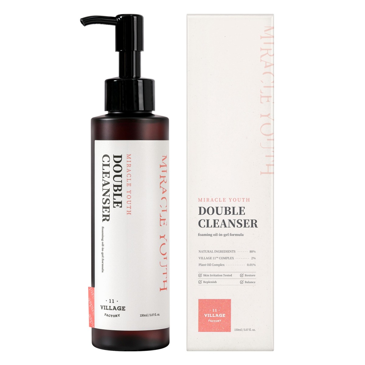 Village 11 Factory 2-in-1 Oil-Foam Cleanser Non-Drying Make-Up Remover | MiiN Cosmetics