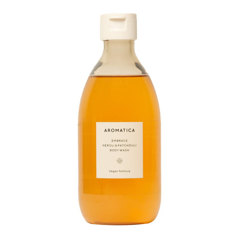Gel de duche revitalizante com neroli e patchouli da Aromatica | MiiN Cosmetics