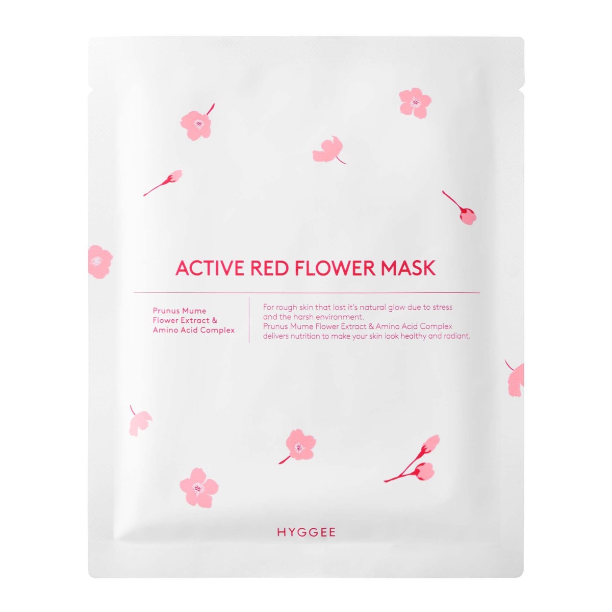 Active Red Flower Mask - Hyggee | MiiN Cosmetics